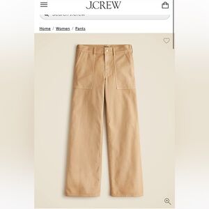 J.Crew Women’s High-Rise Camp-Pocket Wide-Leg Pant Sunkissed Khaki size 25 NWT